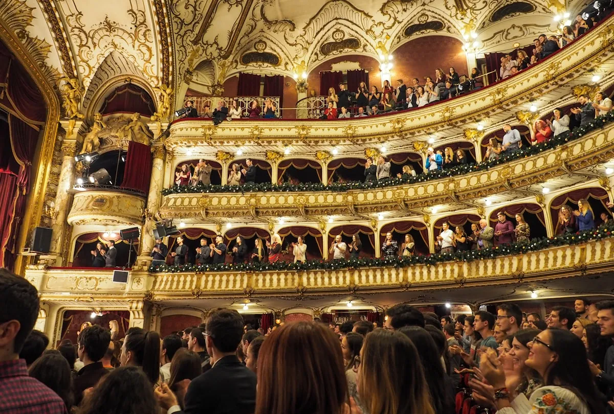 Publikum in einem Theatersaal